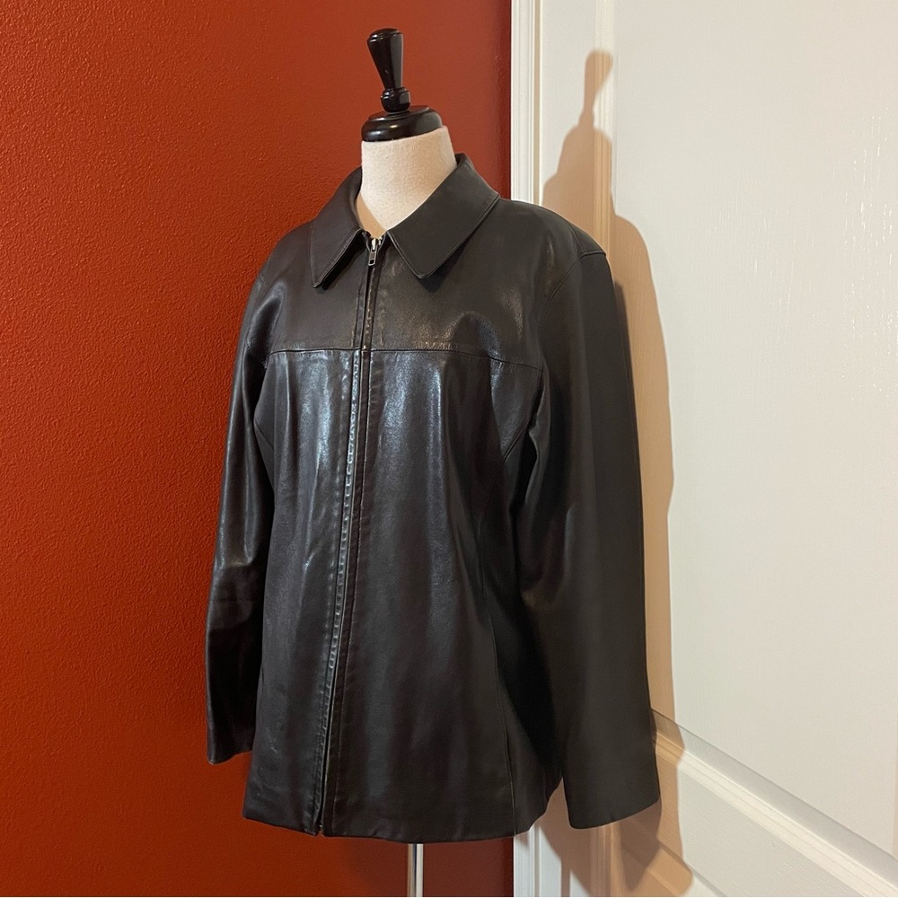 Wilsons Leather Maxima Women’s Black Genuine Leather Matrix‎ Jacket